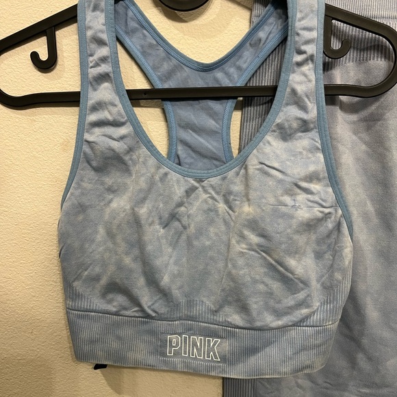 PINK Victoria's Secret Light Blue Activewear Set - Picture 2 of 7